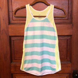 Nike Dri-Fit Tank Top/ Light Blue,Green & White